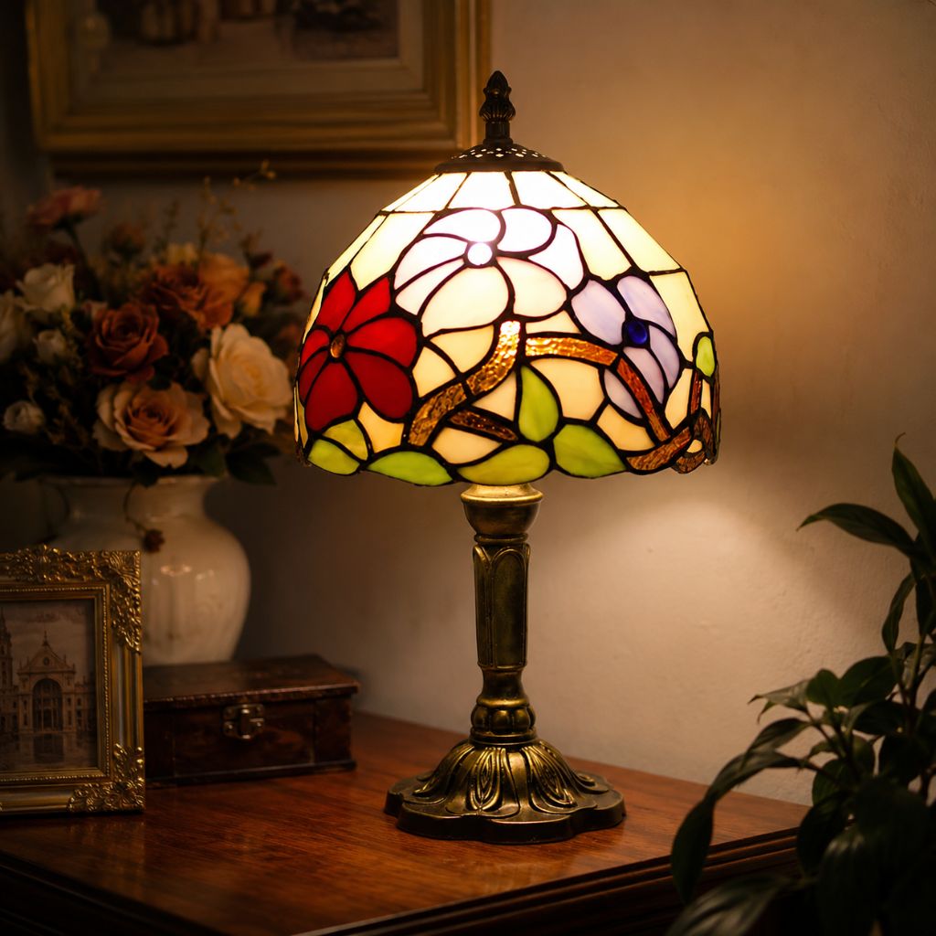 Stained Glass Colorful Desk Lamp