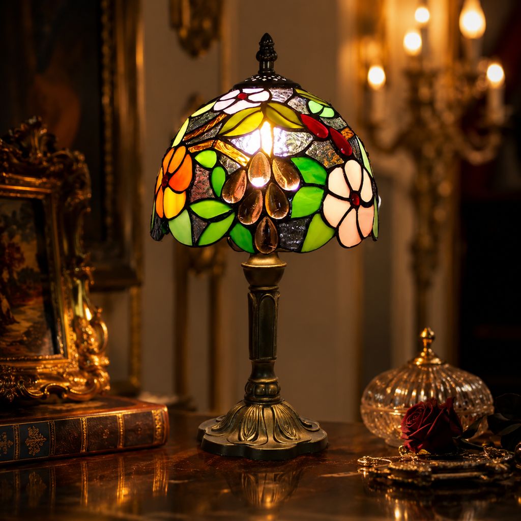 Stained Glass Colorful Desk Lamp