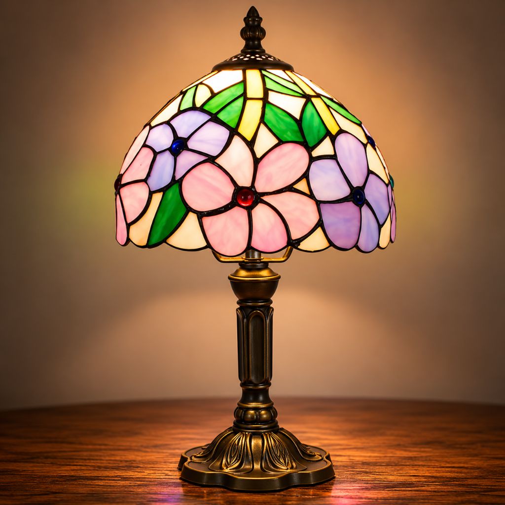 Stained Glass Colorful Desk Lamp