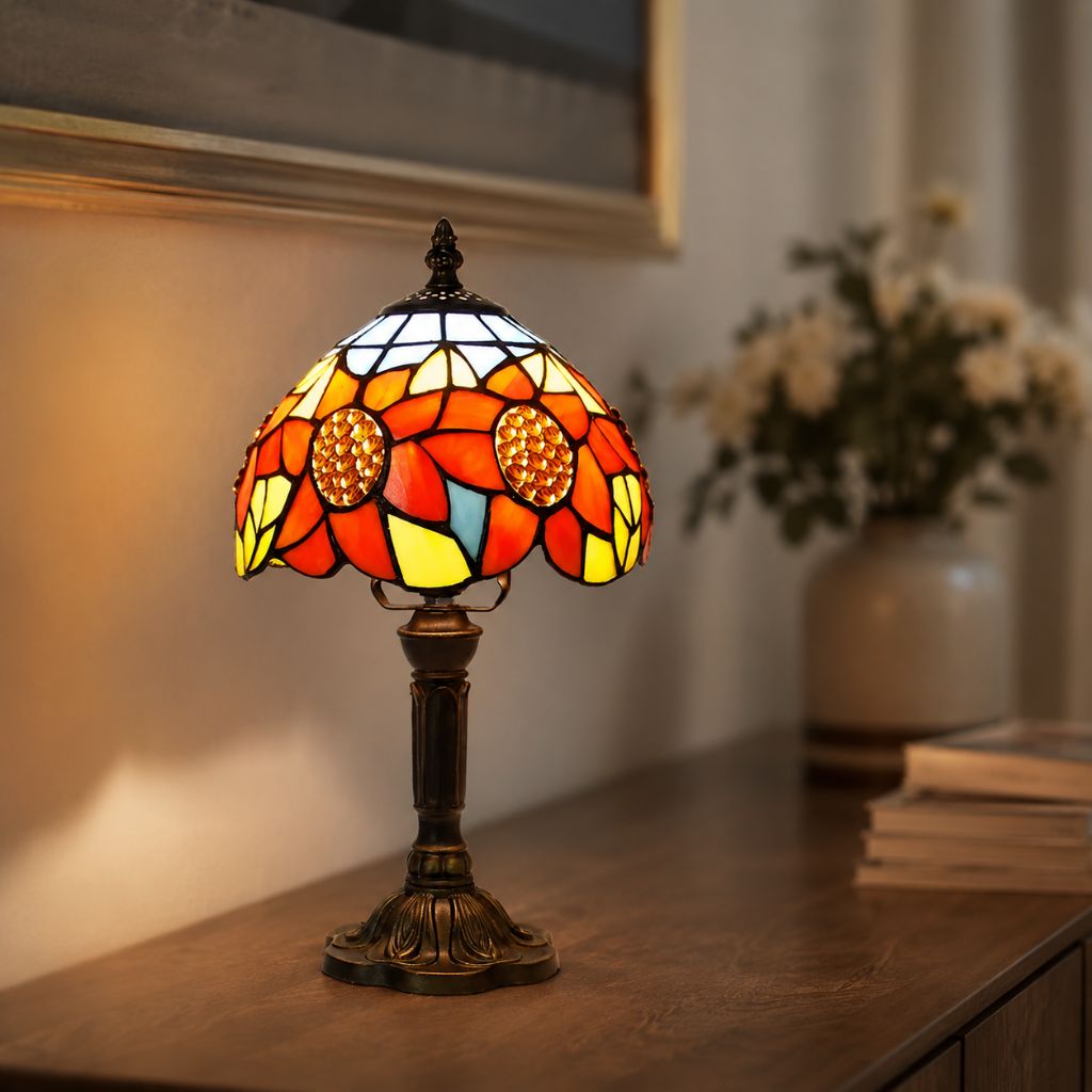 Stained Glass Colorful Desk Lamp
