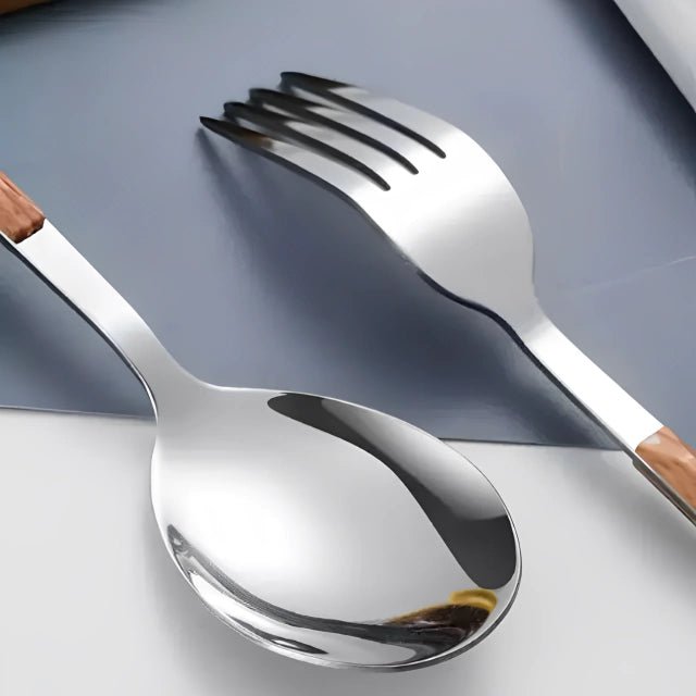 Stainless Steel Cutlery Set with Wood Handle - Lattea Global