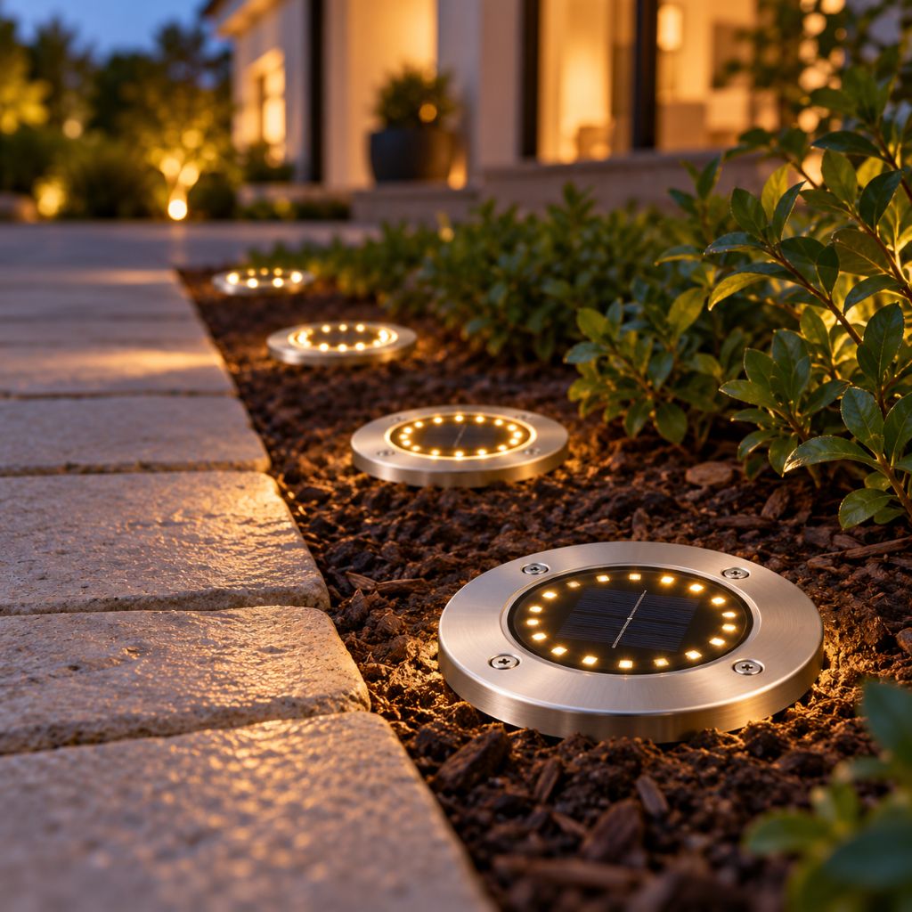 Stainless Steel Solar LED Garden Ground Lights IP65