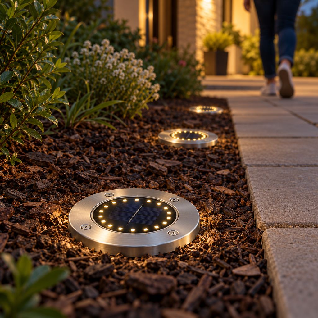 Stainless Steel Solar LED Garden Ground Lights IP65