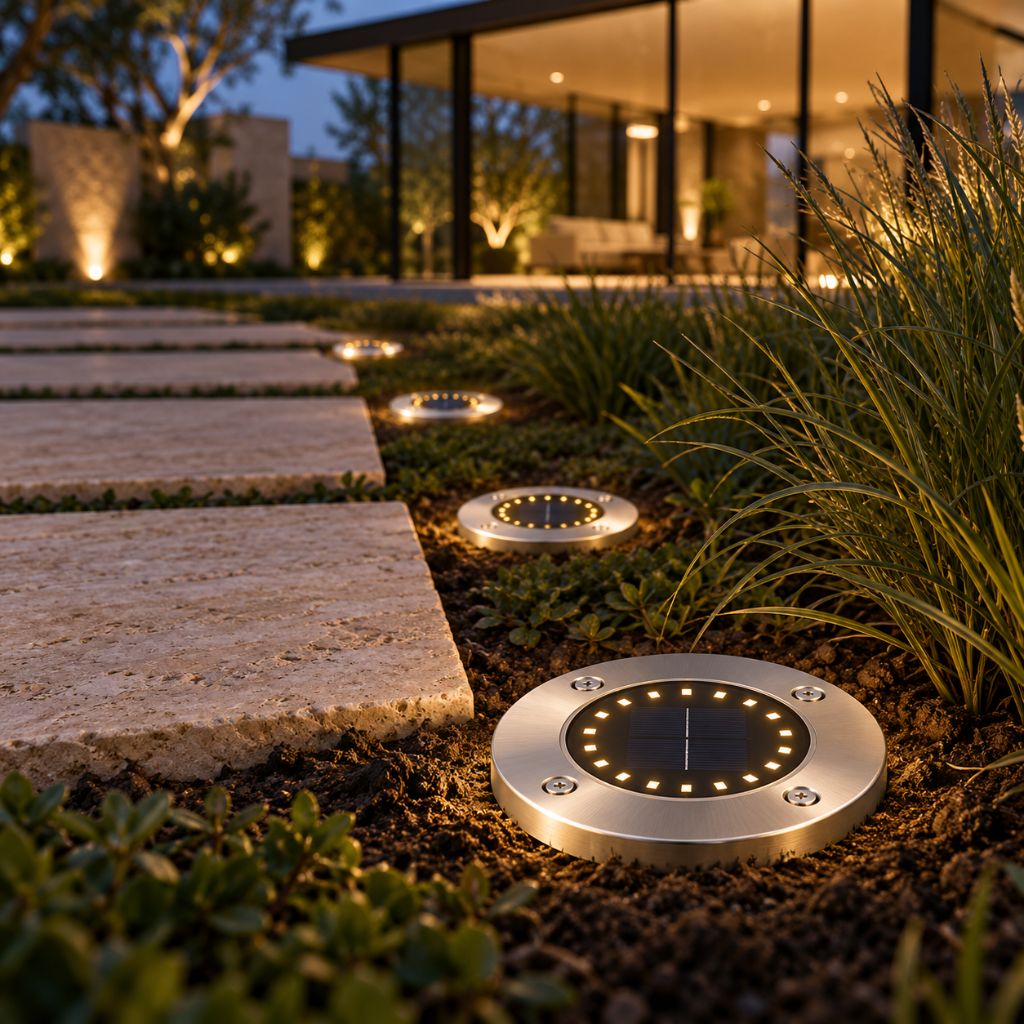 Stainless Steel Solar LED Garden Ground Lights IP65