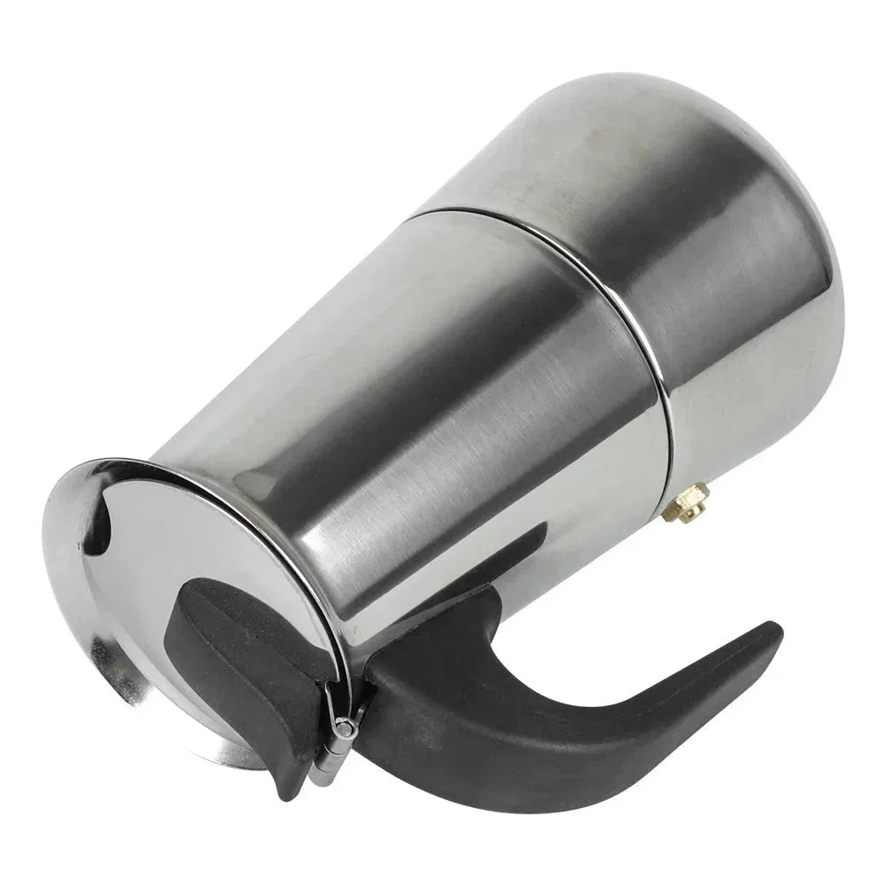 Stainless steel stovetop italian coffee moka pot – view 5