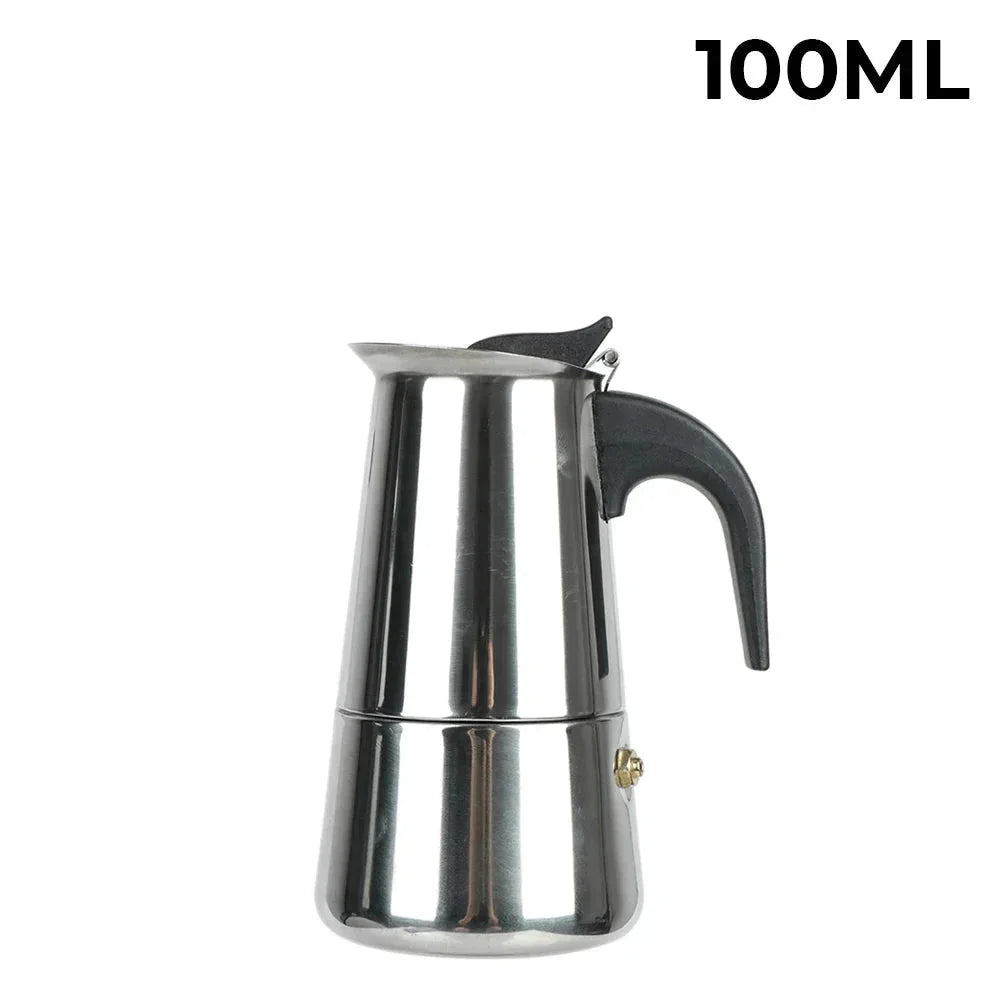 Stainless steel stovetop italian coffee moka pot – view 8