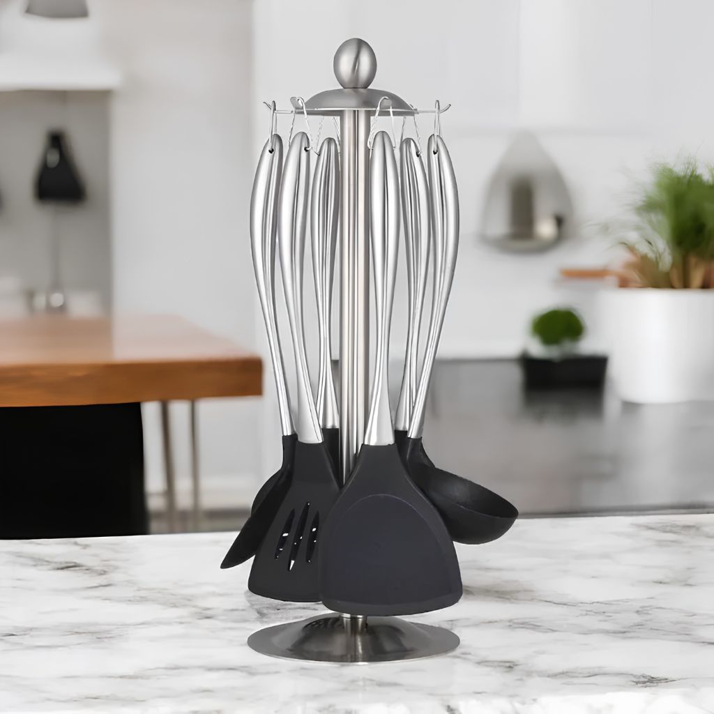 Stainless Steel Utensil Set with Non-Stick Surface Lattea