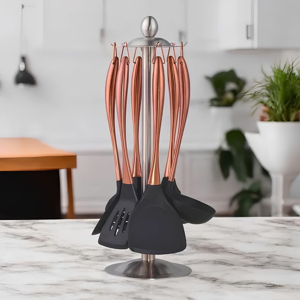 Stainless Steel Utensil Set with Non-Stick Surface Lattea