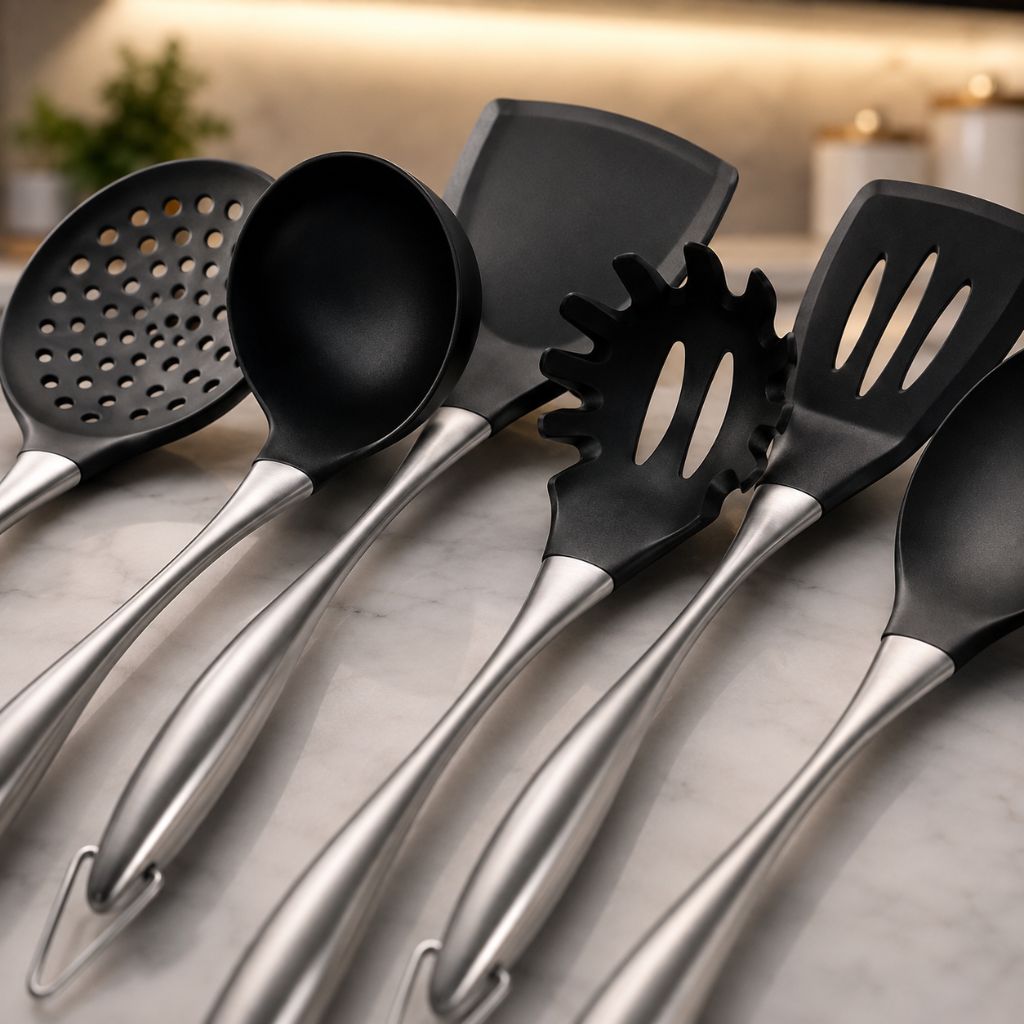 Stainless Steel Utensil Set with Non-Stick Surface Lattea