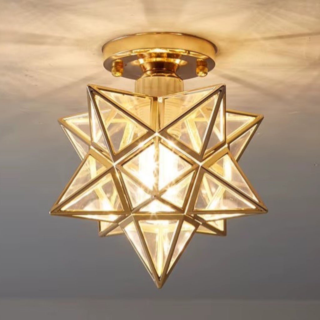 StarLight Star-Shaped Semi Flush Mount Ceiling Light