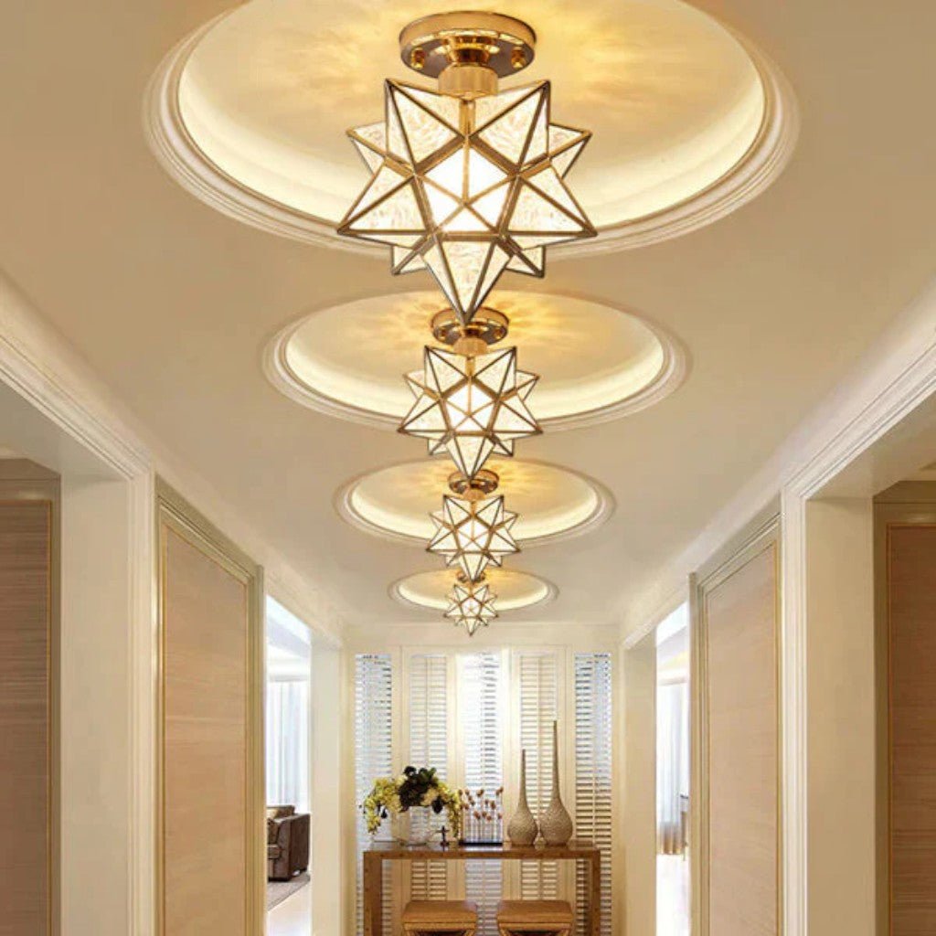 StarLight Star-Shaped Semi Flush Mount Ceiling Light