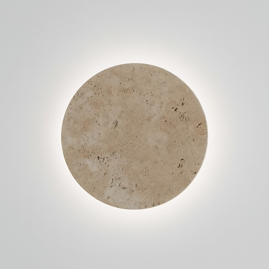 Stone-Inspired Round Wall Lamp