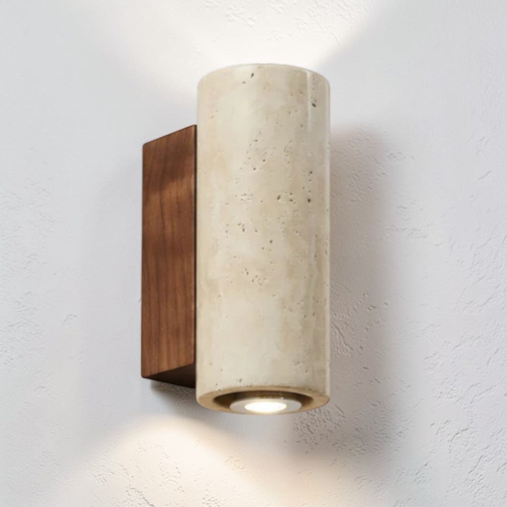 StoneShine - Wabi Sabi Travertine Wall Lamp - Lattea Global