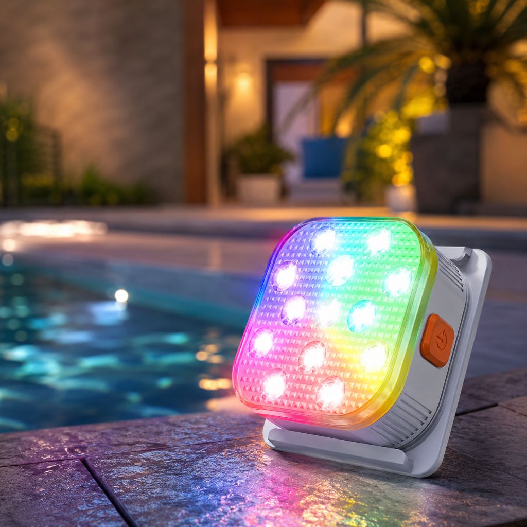 Submersible Pool Light Rechargeable RGB LED with Remote Control