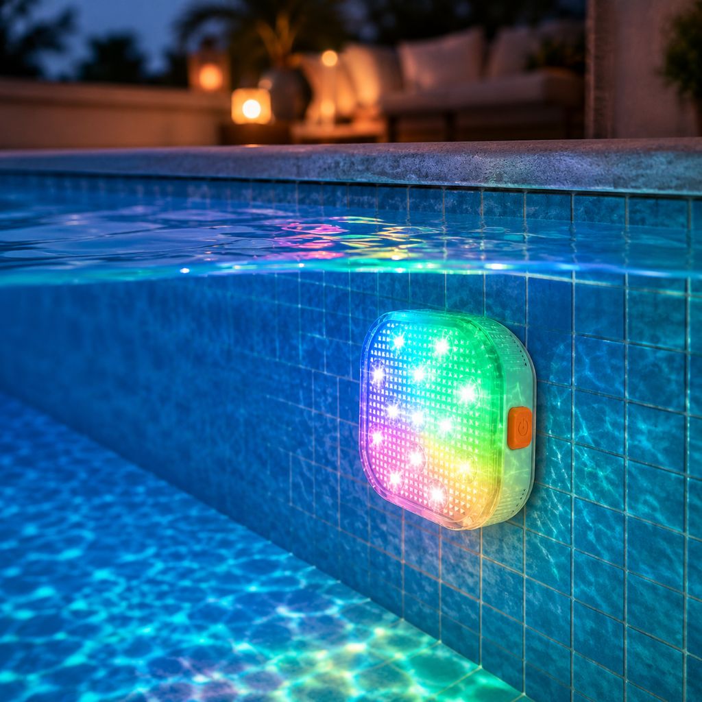 Submersible Pool Light Rechargeable RGB LED with Remote Control