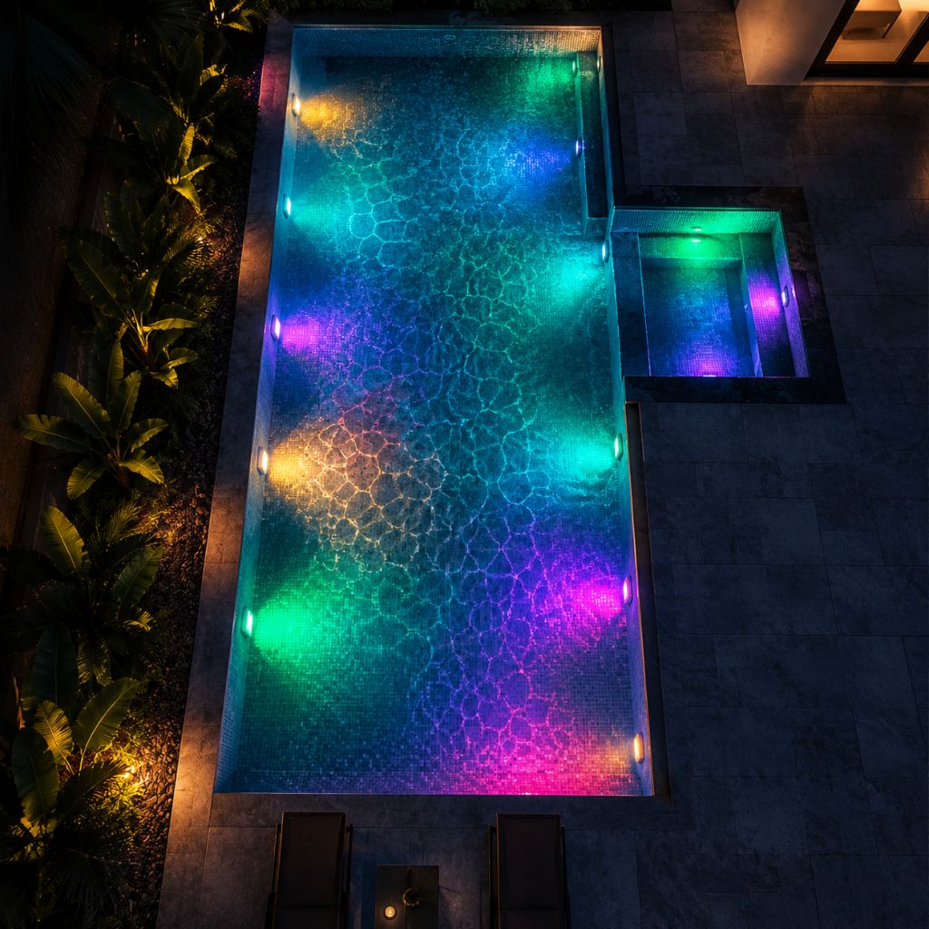 Submersible Pool Light Rechargeable RGB LED with Remote Control