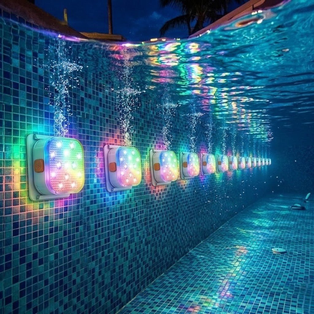 Submersible Pool Light Rechargeable RGB LED with Remote Control - Lattea Global