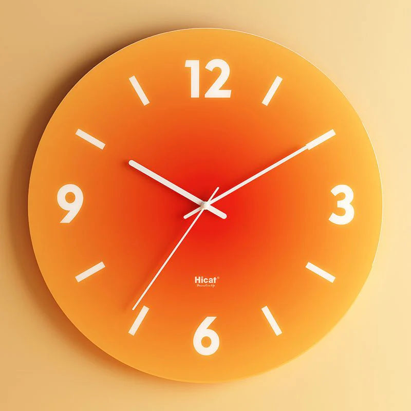 SunAura - Luxury Sunset-Inspired Glass Wall Clock