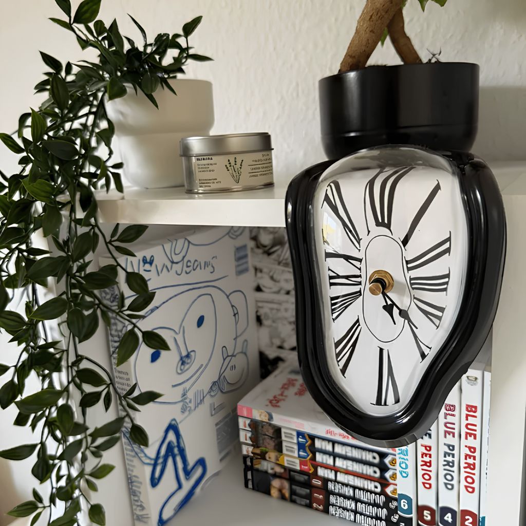 Surreal Melting Quartz Table Clock
