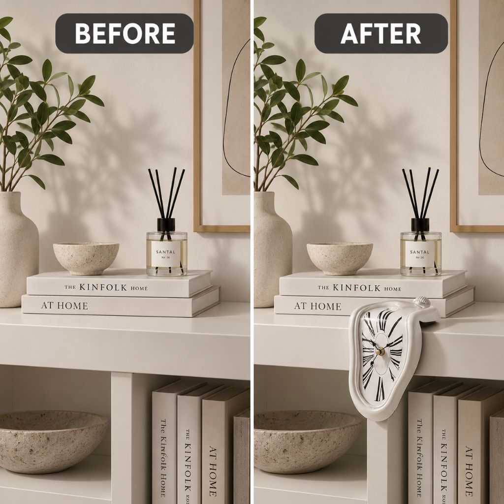 Surreal Melting Quartz Table Clock