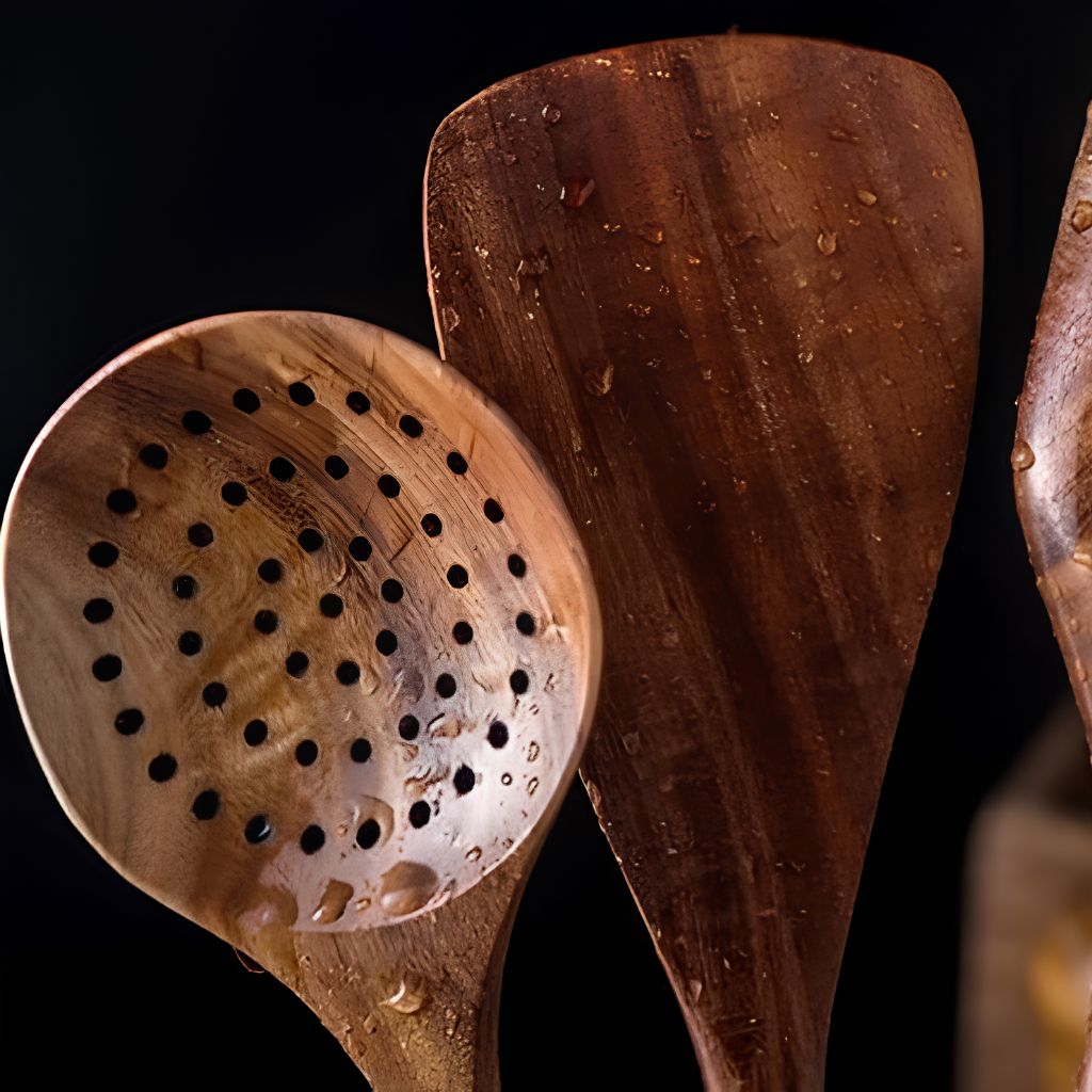 Teak Wooden Kitchen Utensils Set