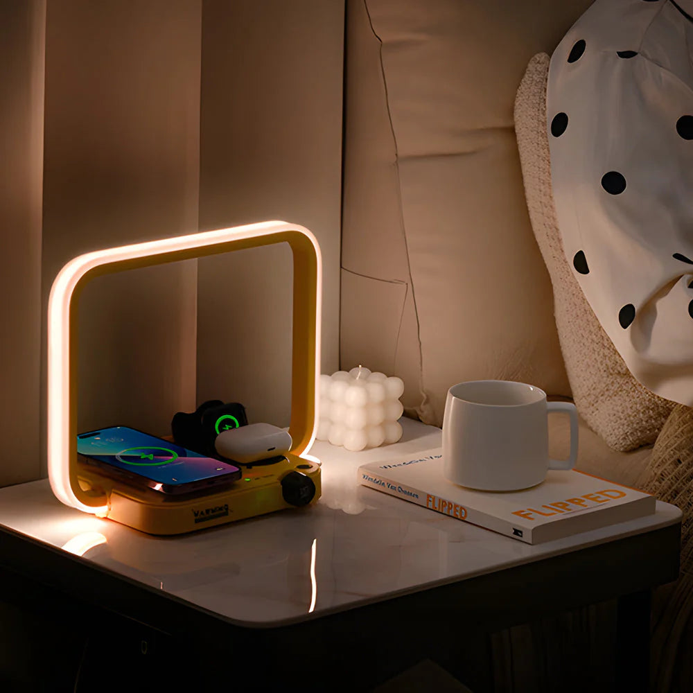 TechGlow | 3-in-1 Table RGB Lamp with Charger & Timer