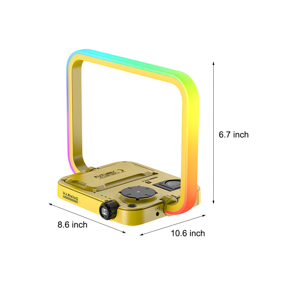 TechGlow | 3-in-1 Table RGB Lamp with Charger & Timer