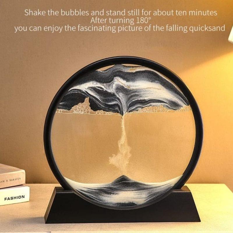 Rotating 3D Sand Art Frame Decor for Relaxation