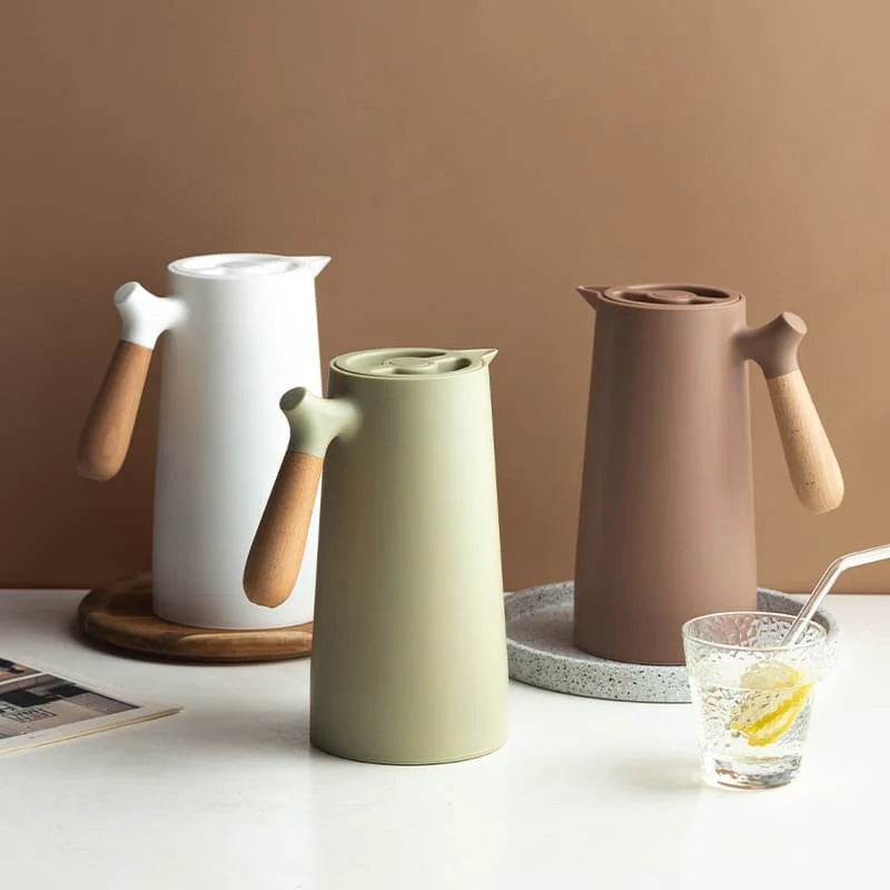 Thermal Jug with Wooden Handle - Nordic Design 1L