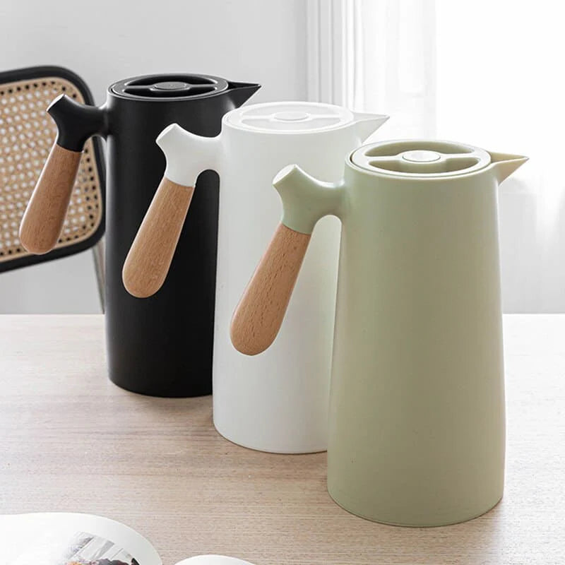 Thermal Jug with Wooden Handle - Nordic Design 1L