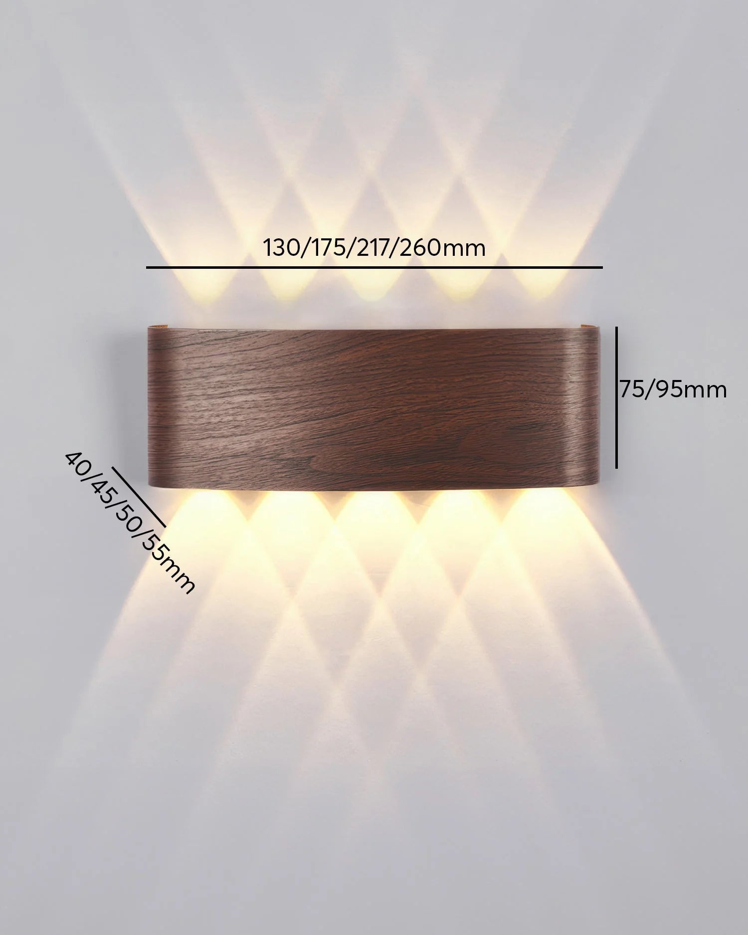 TimberGlow Woodgrain LED Outdoor Sconce