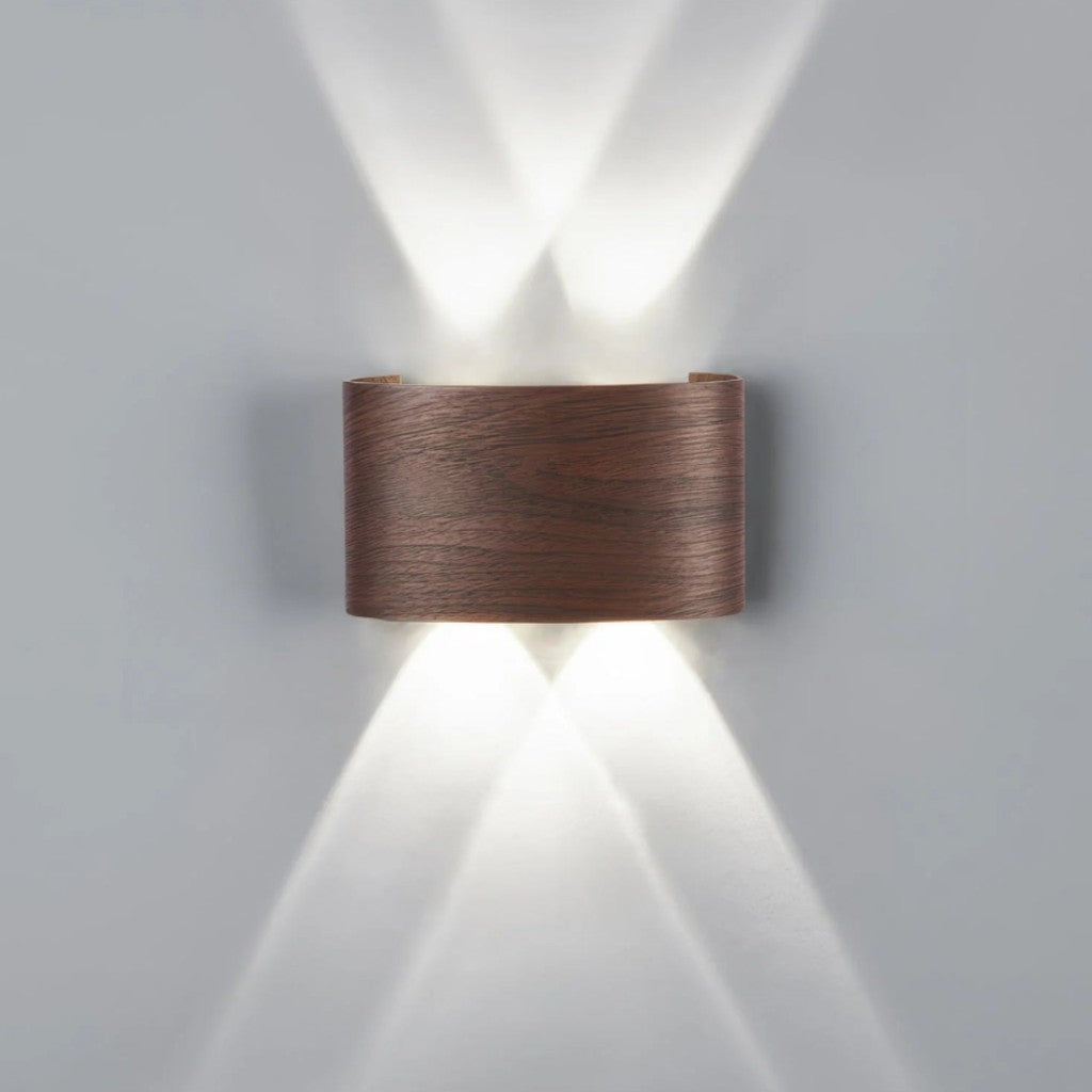 TimberGlow Woodgrain LED Outdoor Sconce