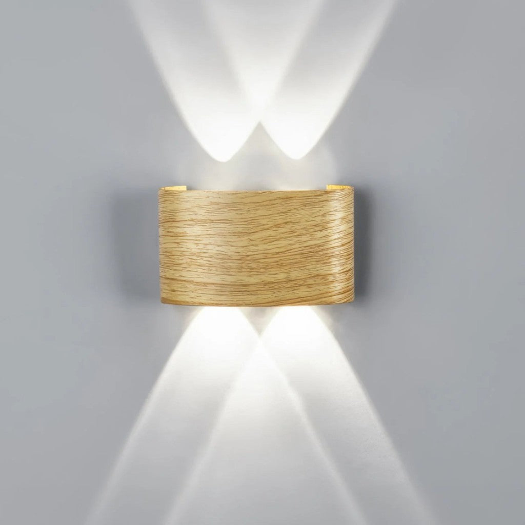 TimberGlow Woodgrain LED Outdoor Sconce