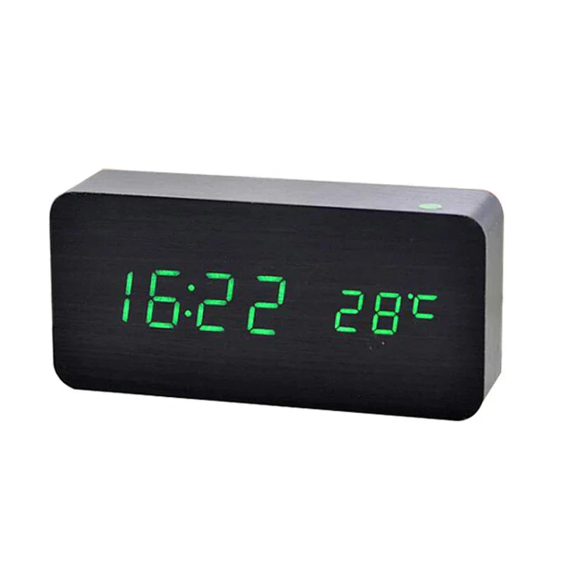 TimberTime - Natural Wooden LED Digital Alarm Clock