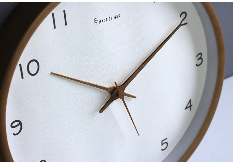 TimelessWood - Solid Wood Analog Wall Clock with Minimalist Design