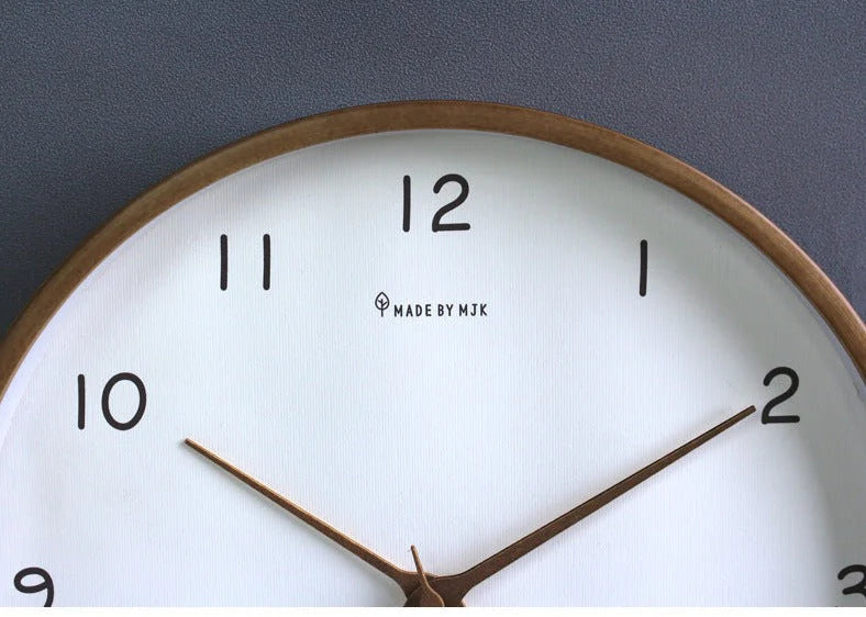 TimelessWood - Solid Wood Analog Wall Clock with Minimalist Design