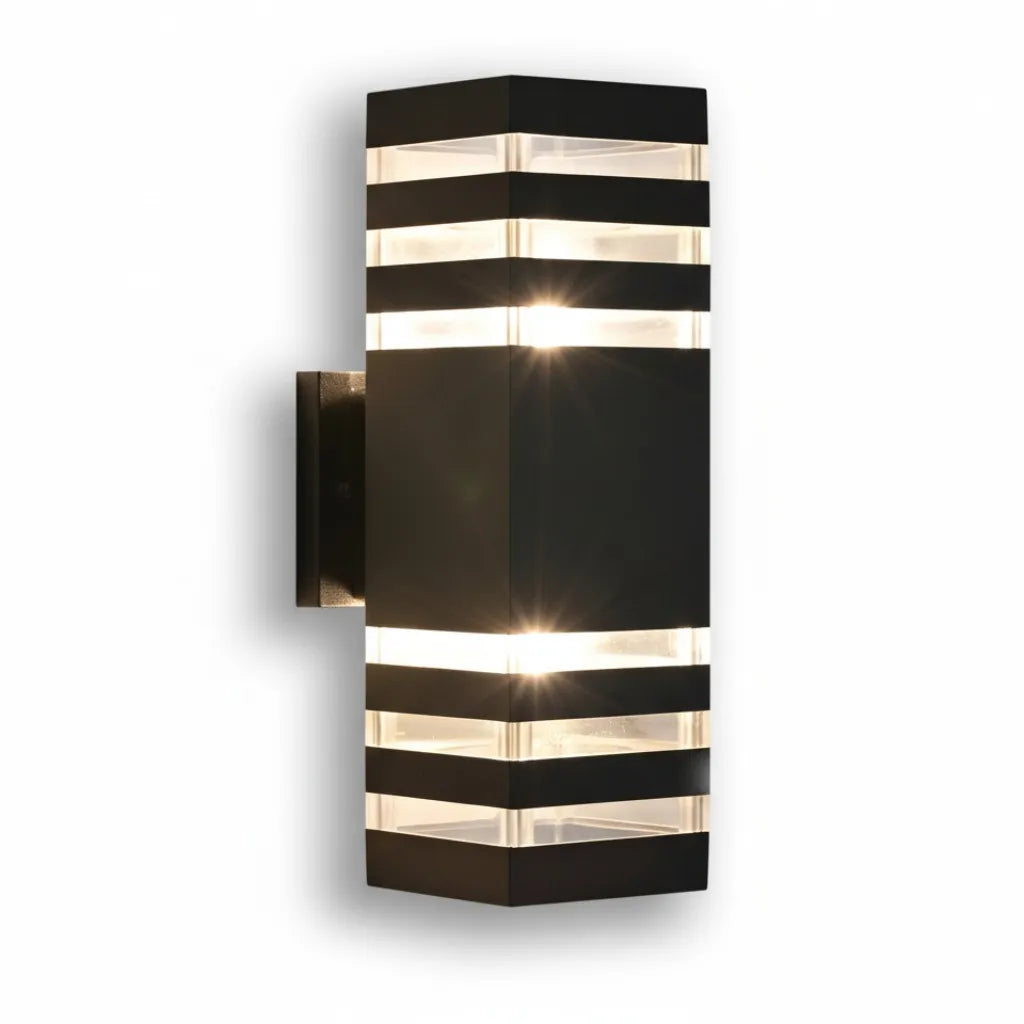 Up Down Black Outdoor Wall Sconce
