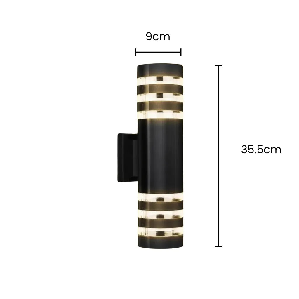 Up Down Black Outdoor Wall Sconce
