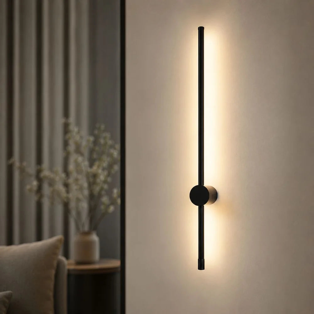 Touch dimming led wall sconce black aluminium 360 arm - view 2