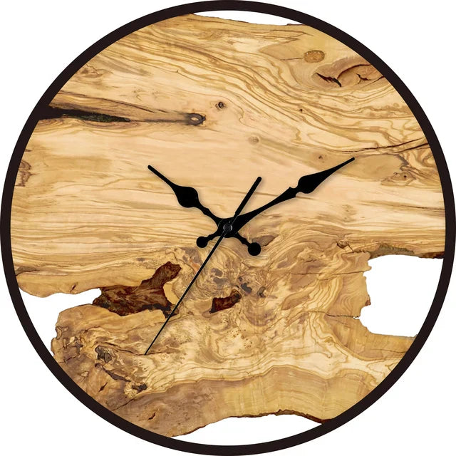 Transparent Wall Clock - Wood Design