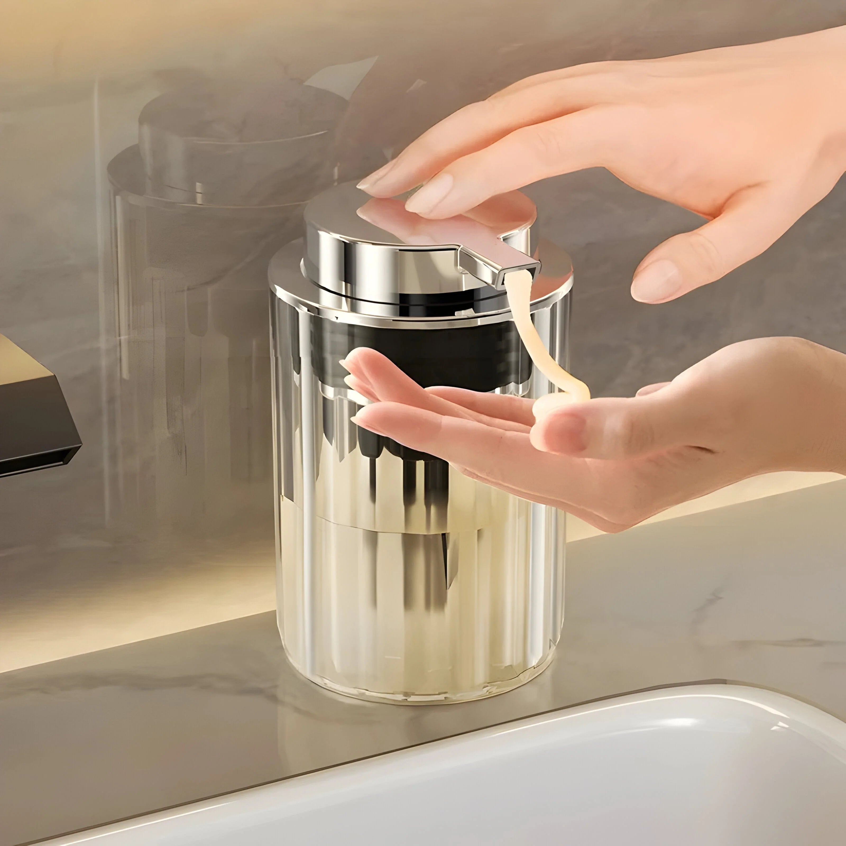 Trendy Striped Soap Dispenser