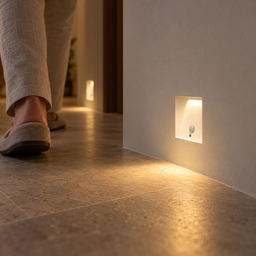 Trimless Recessed LED Step Light with Optional PIR Sensor