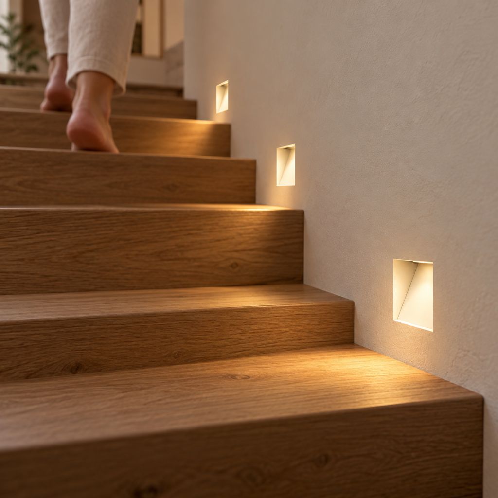 Trimless Recessed LED Step Light with Optional PIR Sensor