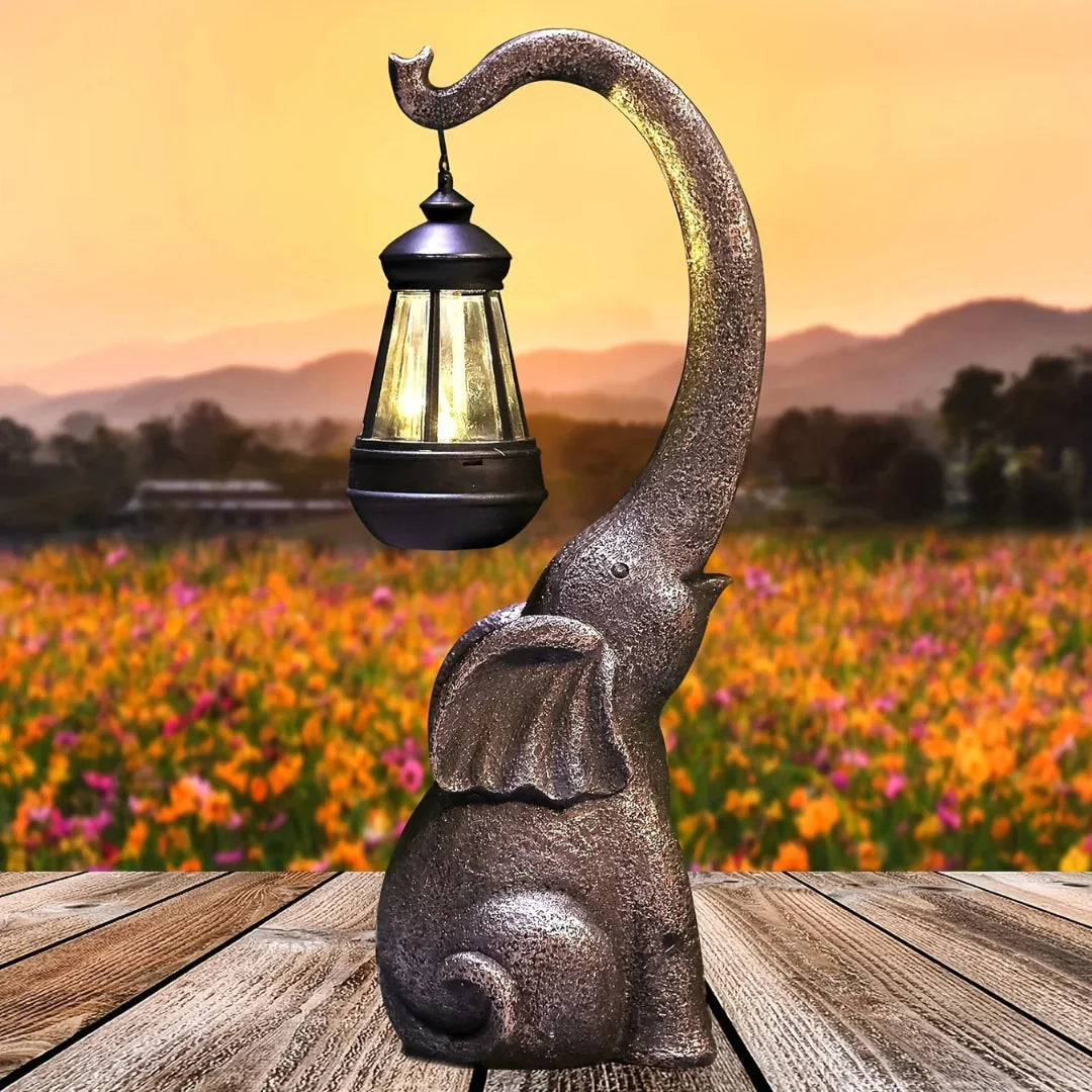 Twilight Glow Elephant Solar Lamp Lattea