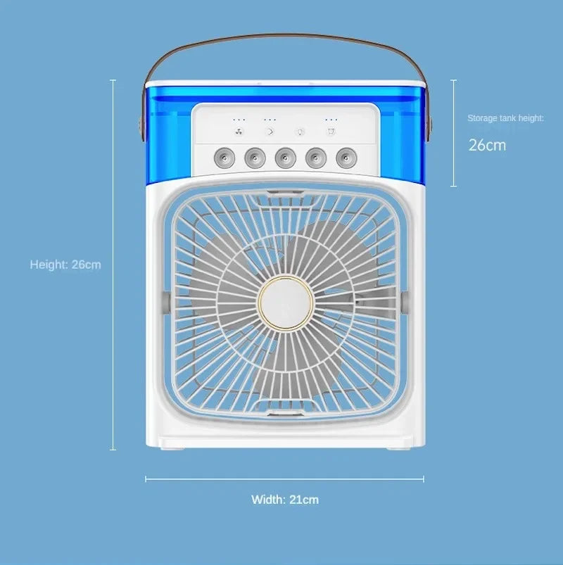 Ultra-Cooling Portable Ice Mist Fan with LED Lights - Lattea