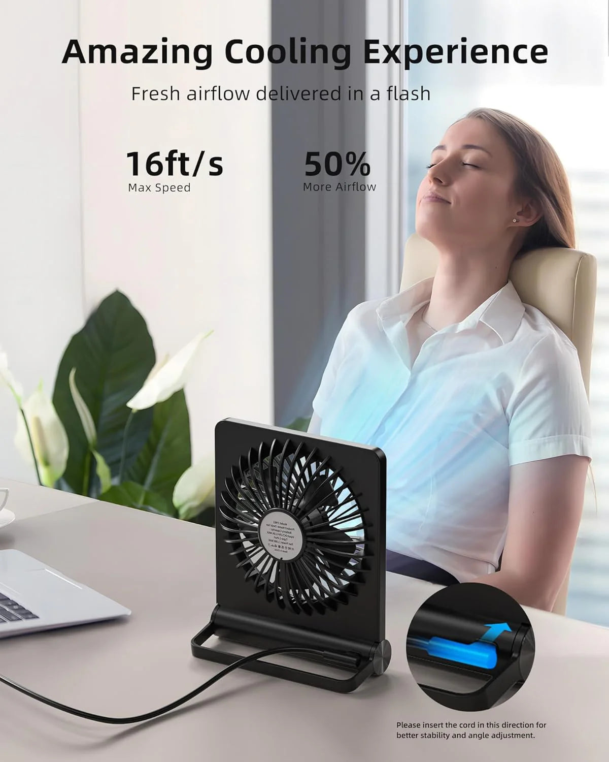 Ultra Quiet USB Desk Fan