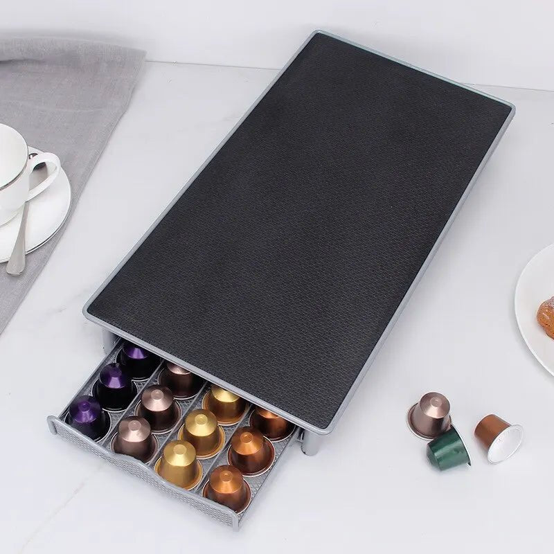 Universal Coffee Pod Holder with Sliding Drawer - Lattea Global