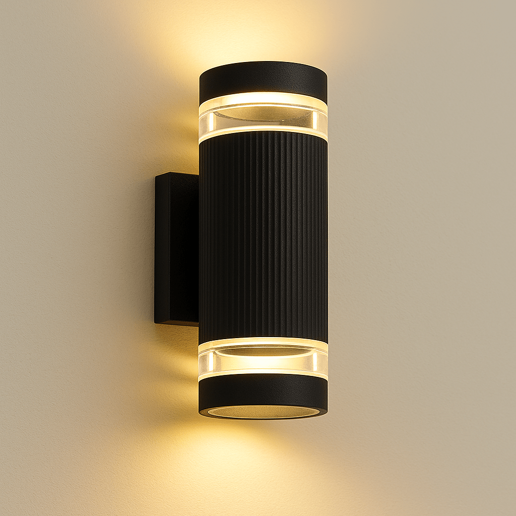 Up Down Black Outdoor Wall Sconce - Lattea Global