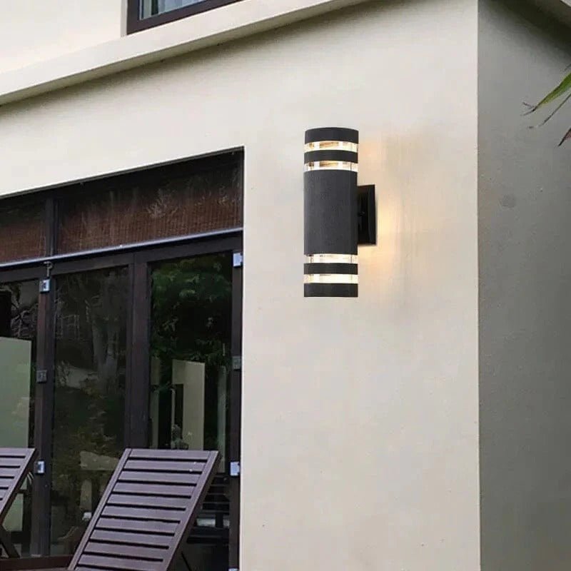 Up Down Black Outdoor Wall Sconce - Lattea Global