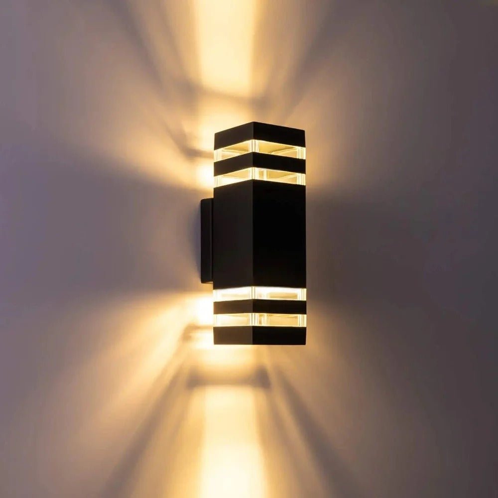 Up Down Black Outdoor Wall Sconce - Lattea Global